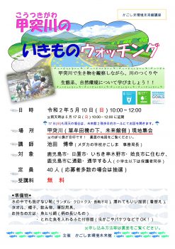 甲突川のいきものウォッチング かごしま環境未来館 鹿児島市の環境学習 環境保全活動の拠点施設